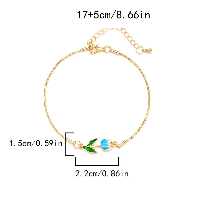 Bracelet Elégant Fleur de Tulipe