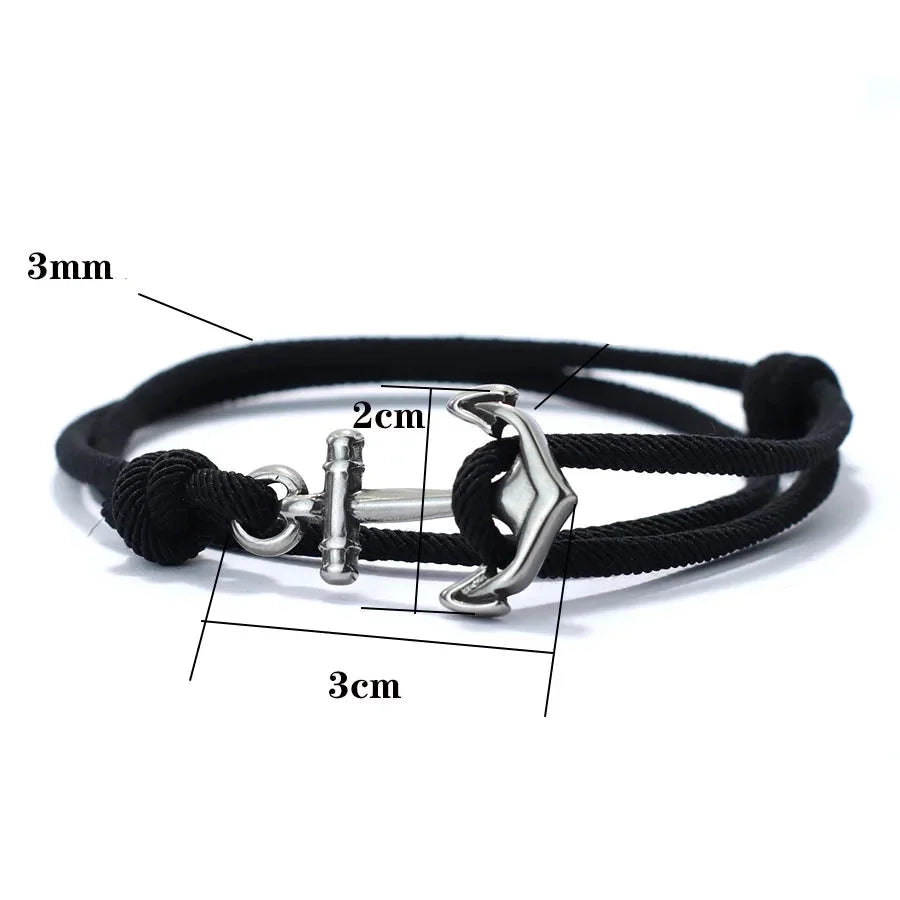 Zapestnica iz vrvi z sidrom
