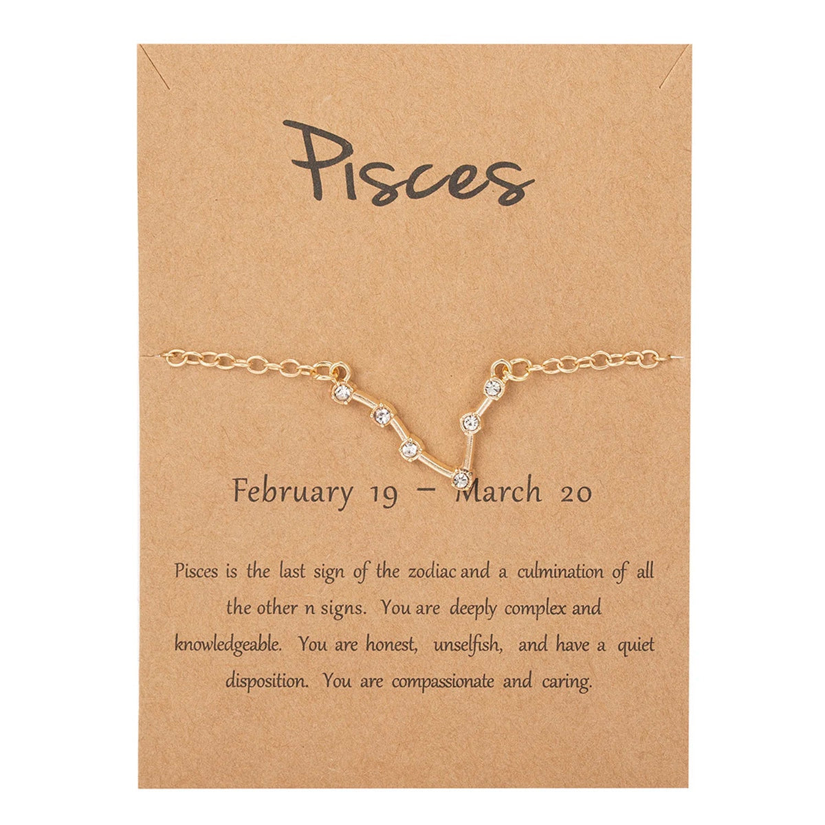 Women's Zodiac Sign Bracelet 12 Constellations Pisces