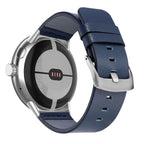 Brown Leather Strap for Google Pixel Watch 1, 2, 3, 41mm 45mm Blue