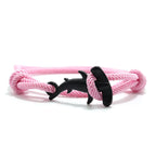 Bracelet Requin Marteau noir et rose