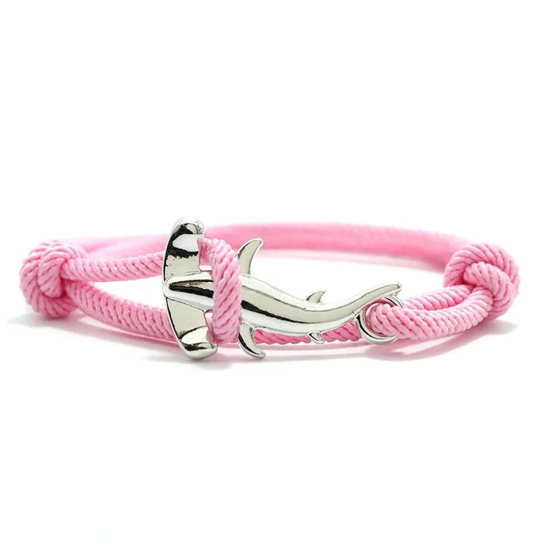 Bracelet Requin Marteau argent et rose