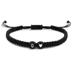 Braided initial bracelet g