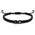Braided initial bracelet l