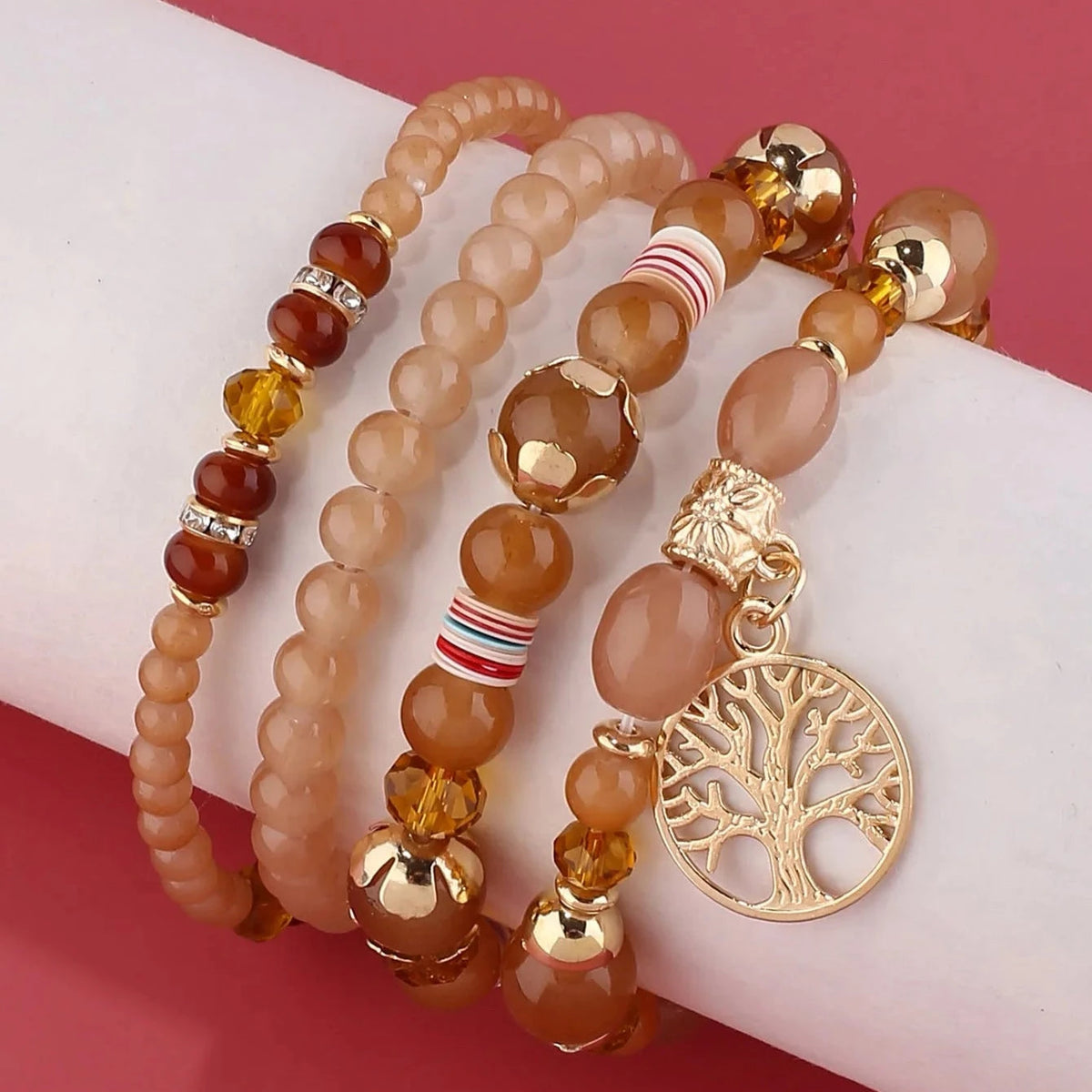 Bracelets avec Arbre de Vie marron