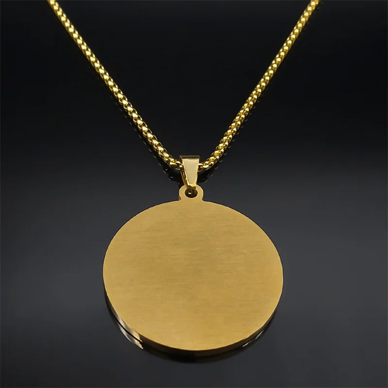 Necklace with Arabic Islamic Muslim Allah amulet pendant 