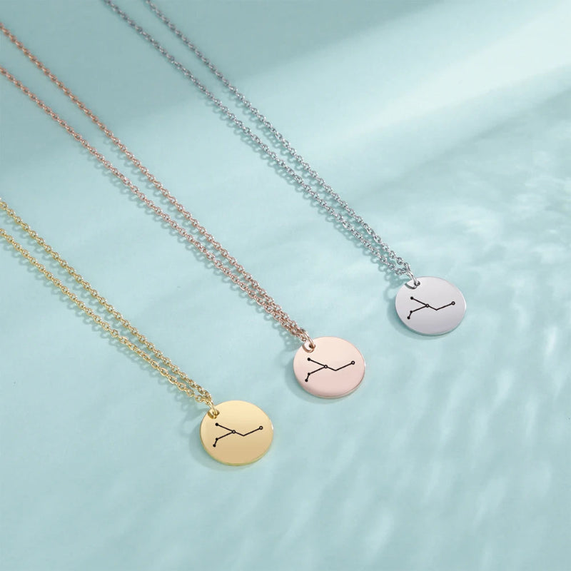 Collier avec Pendentif Constellation Signe du Zodiaque