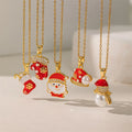 Collier avec Pendentif de Noël bonhomme de neige