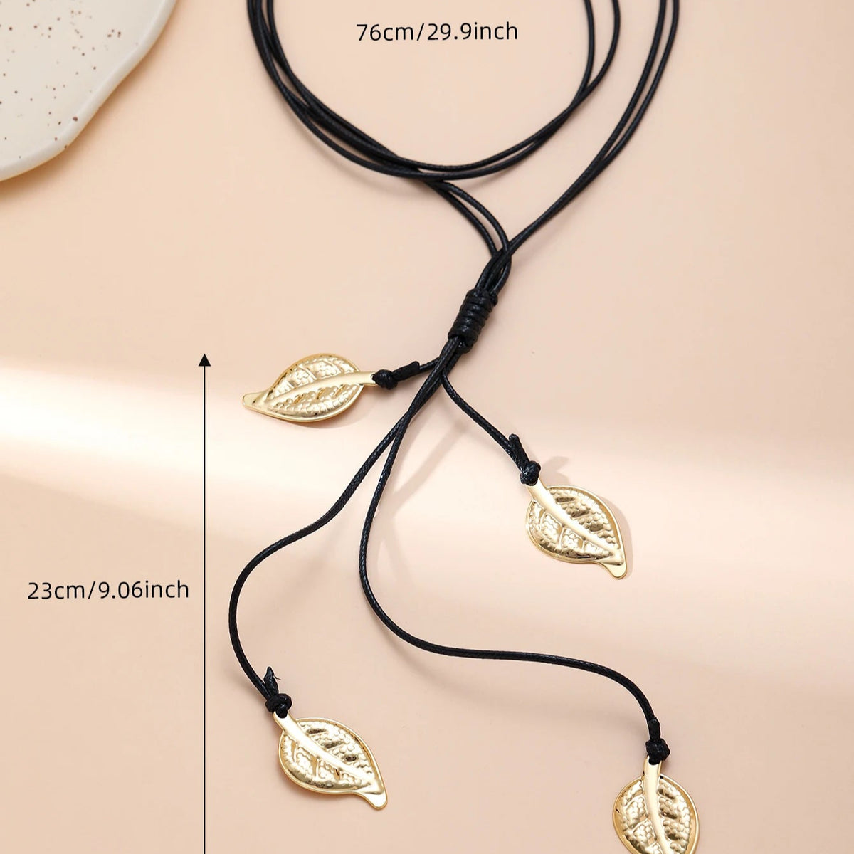 Collier avec Pendentif Feuille d'Automne