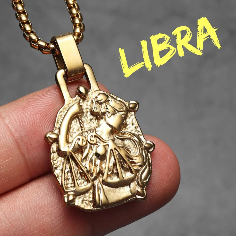 Collier avec Pendentif Signe du Zodiaque