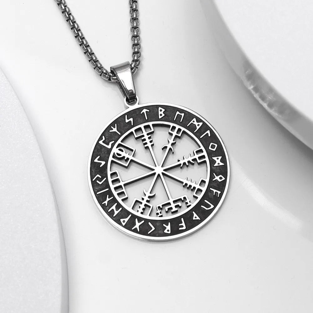 Viking Pusula Vegvisir Kolye Ucu