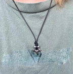 Cord necklace with hollow star pendant