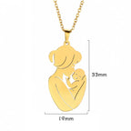 Necklace and its "mother and her baby" pendant