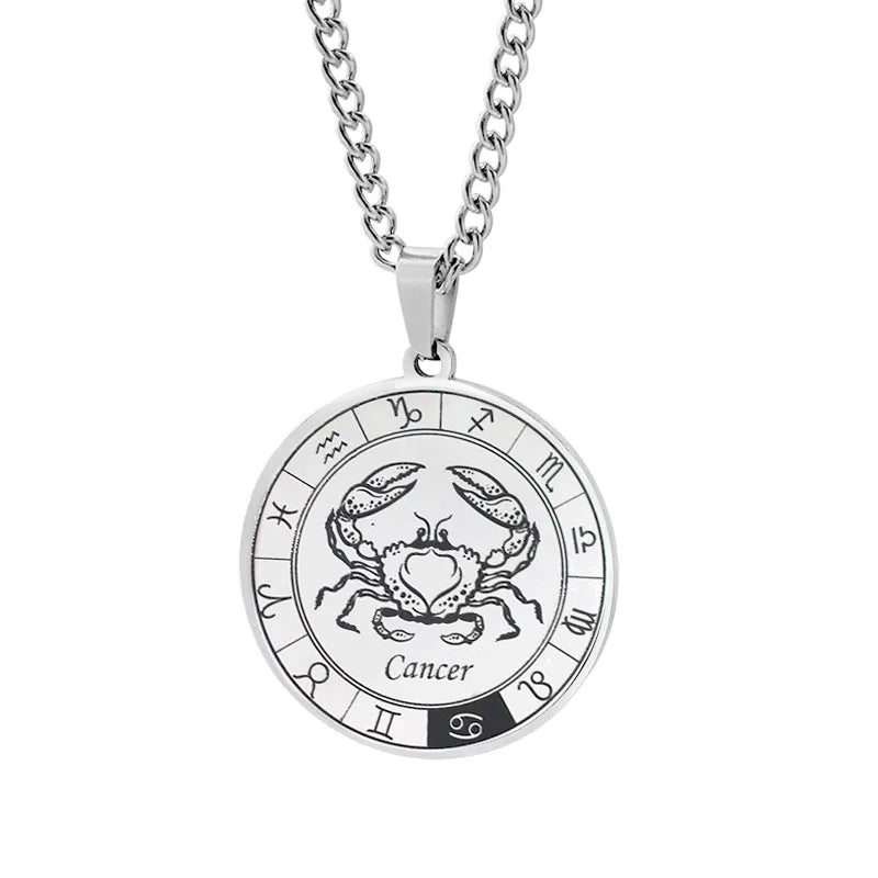 Horoskopa kulons Zodiaka zvaigznāji Sudrabs Vēzis