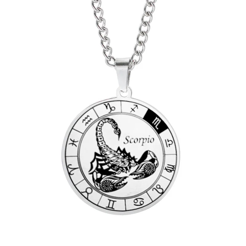 Horoskopa kulons Zodiaka zvaigznāji Sudrabs Skorpions