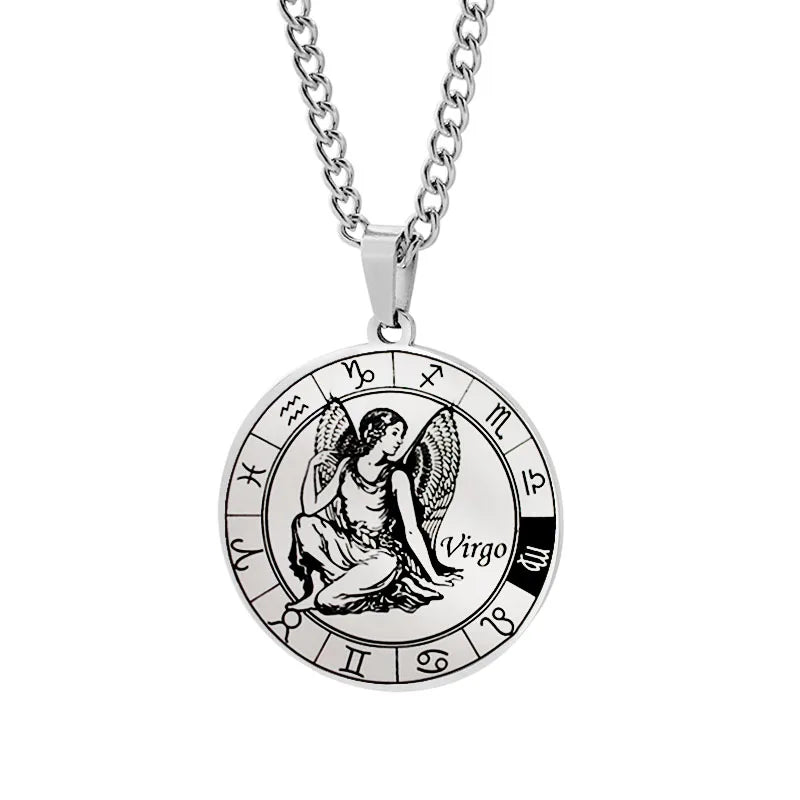 Horoskopa kulons Zodiaka zvaigznāji Sudrabs Jaunava