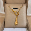 Collier Original avec Pendentif Goutte d'Eau or