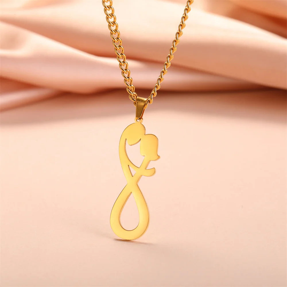 Collier Pendentif Couple Infini or