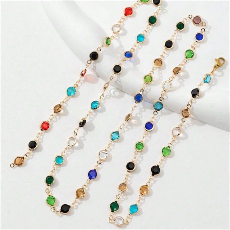 Collier Pendentif de Style Bohême Multicolore or