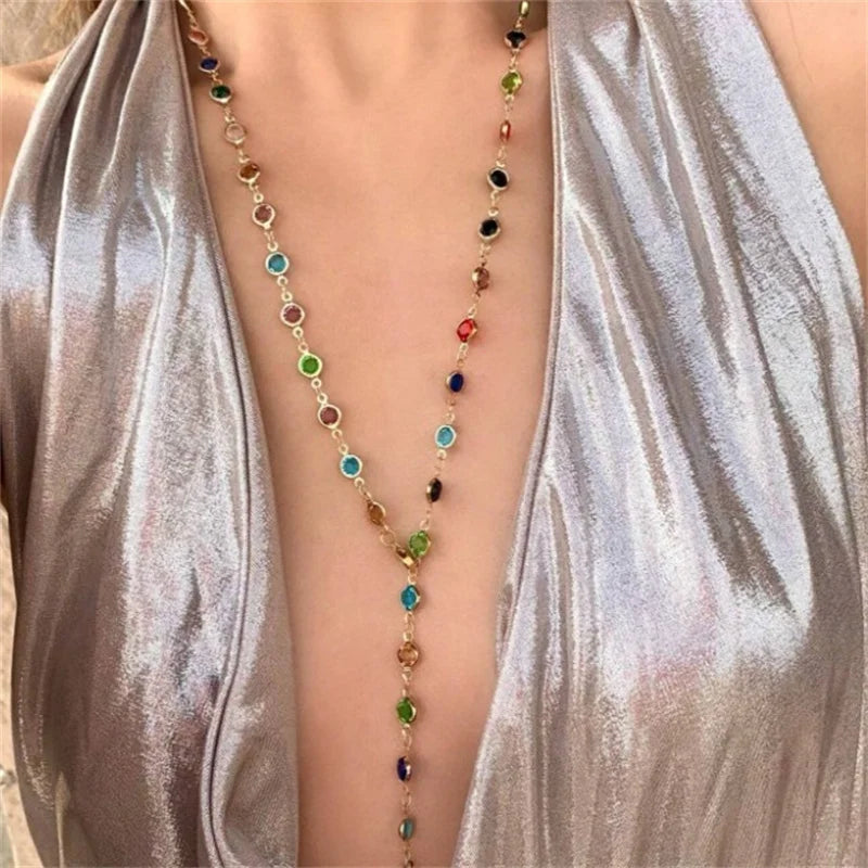 Collier Pendentif de Style Bohême Multicolore or