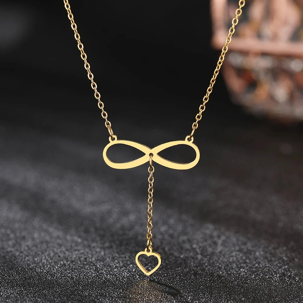 Collier Pendentif Infini et Coeur or