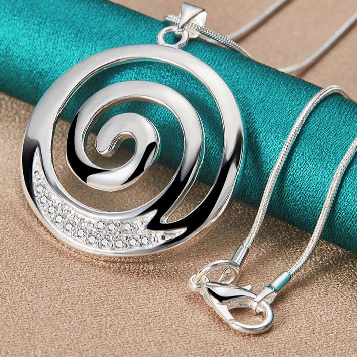 Kadın Gümüş Spiral Kolye & Kolye Ucu