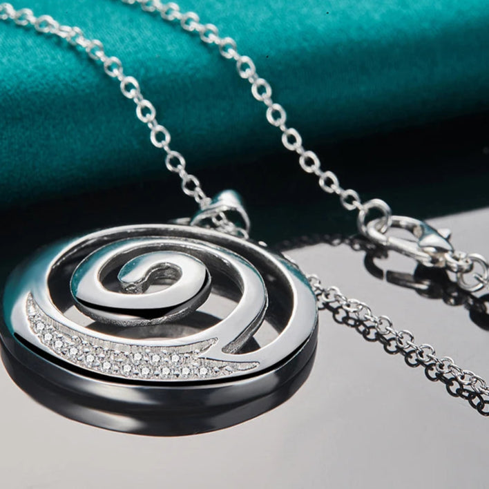 Kadın Gümüş Spiral Kolye & Kolye Ucu