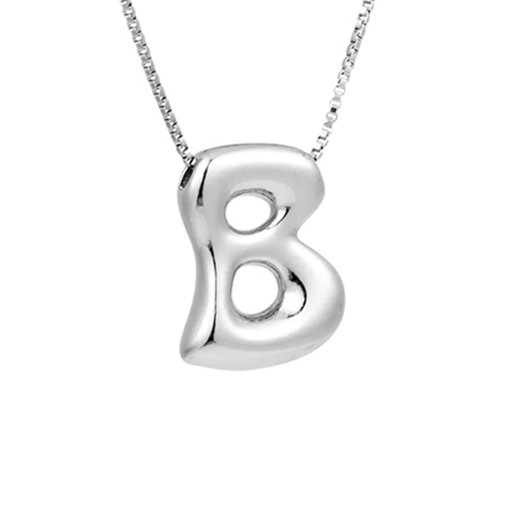 Women's necklace with initial pendant - letter 