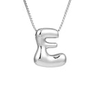 Women's necklace with initial pendant - letter 