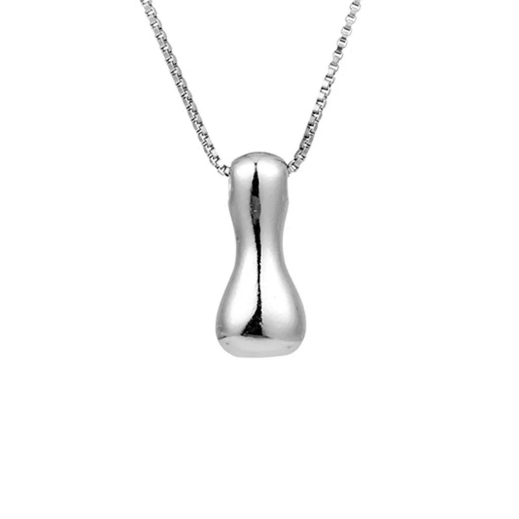 Women's necklace with initial pendant - letter 