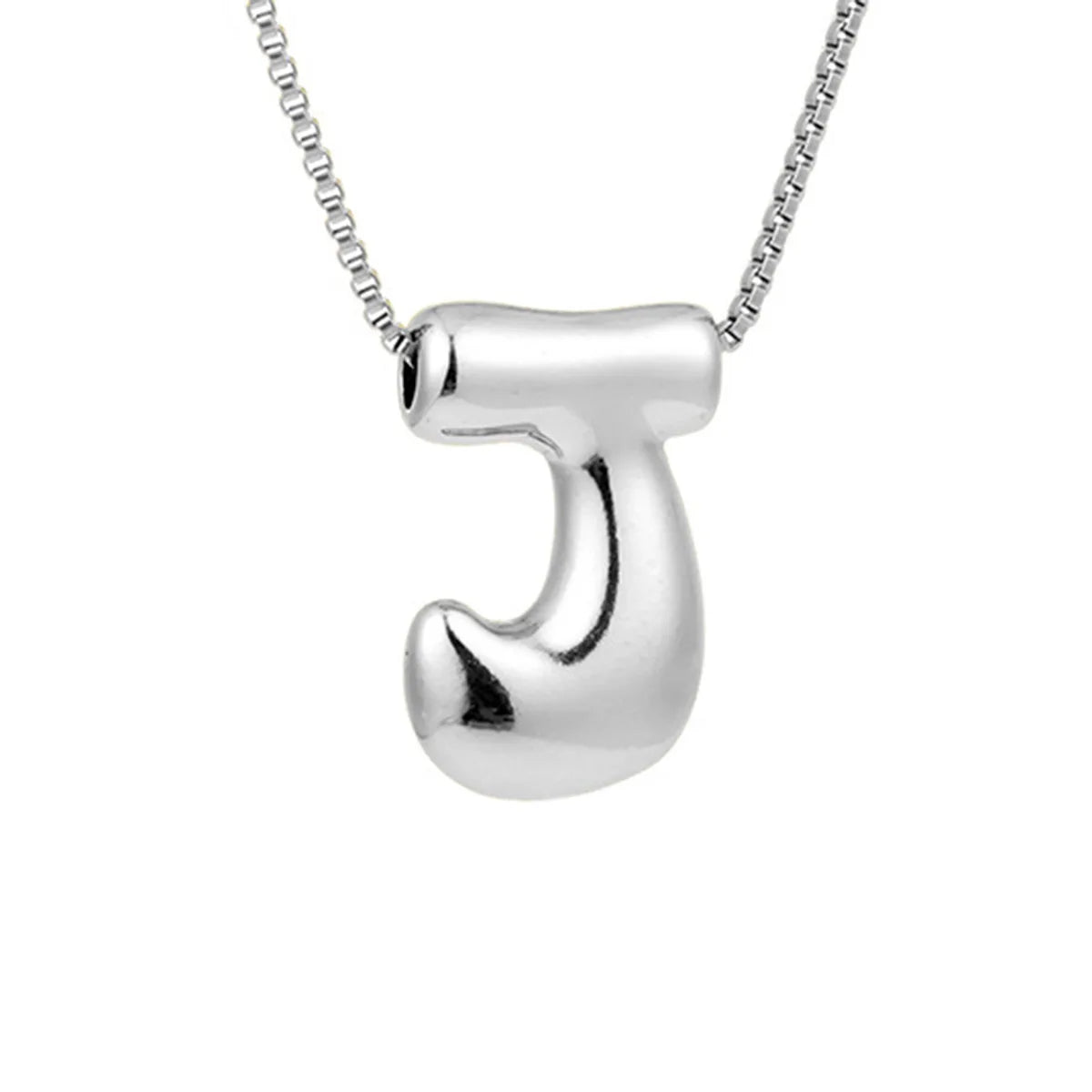 Women's necklace with initial pendant - letter 
