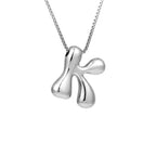 Women's necklace with initial pendant - letter 