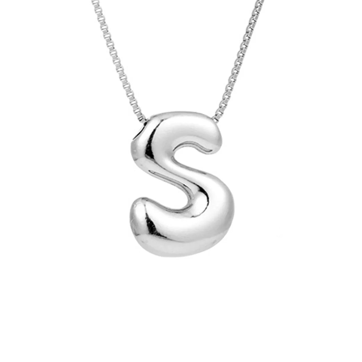 Women's necklace with initial pendant - letter 