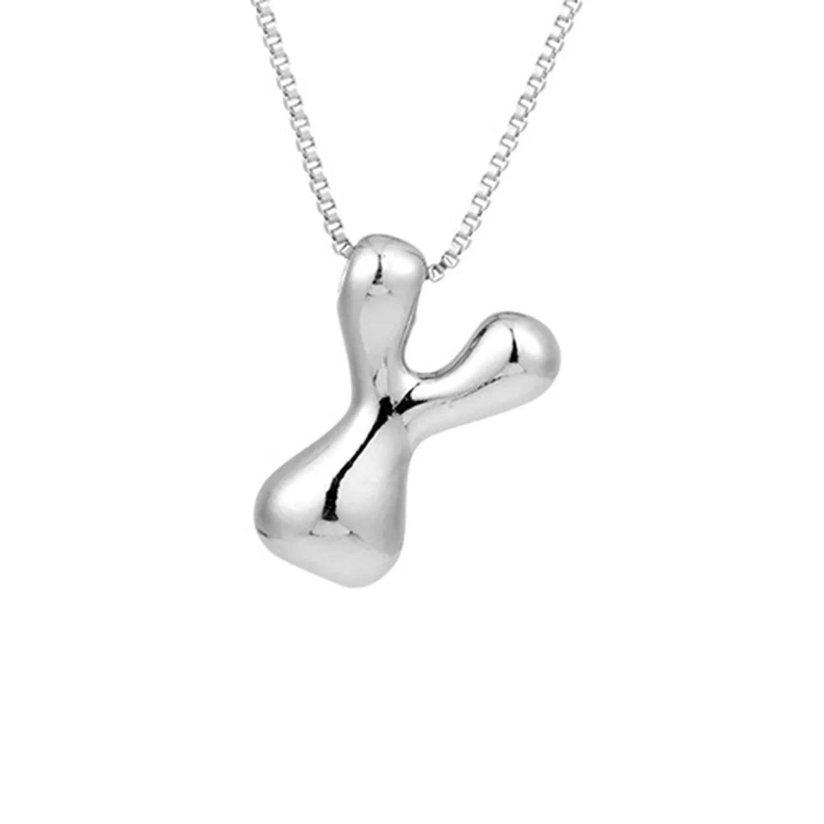 Women's necklace with initial pendant - letter 
