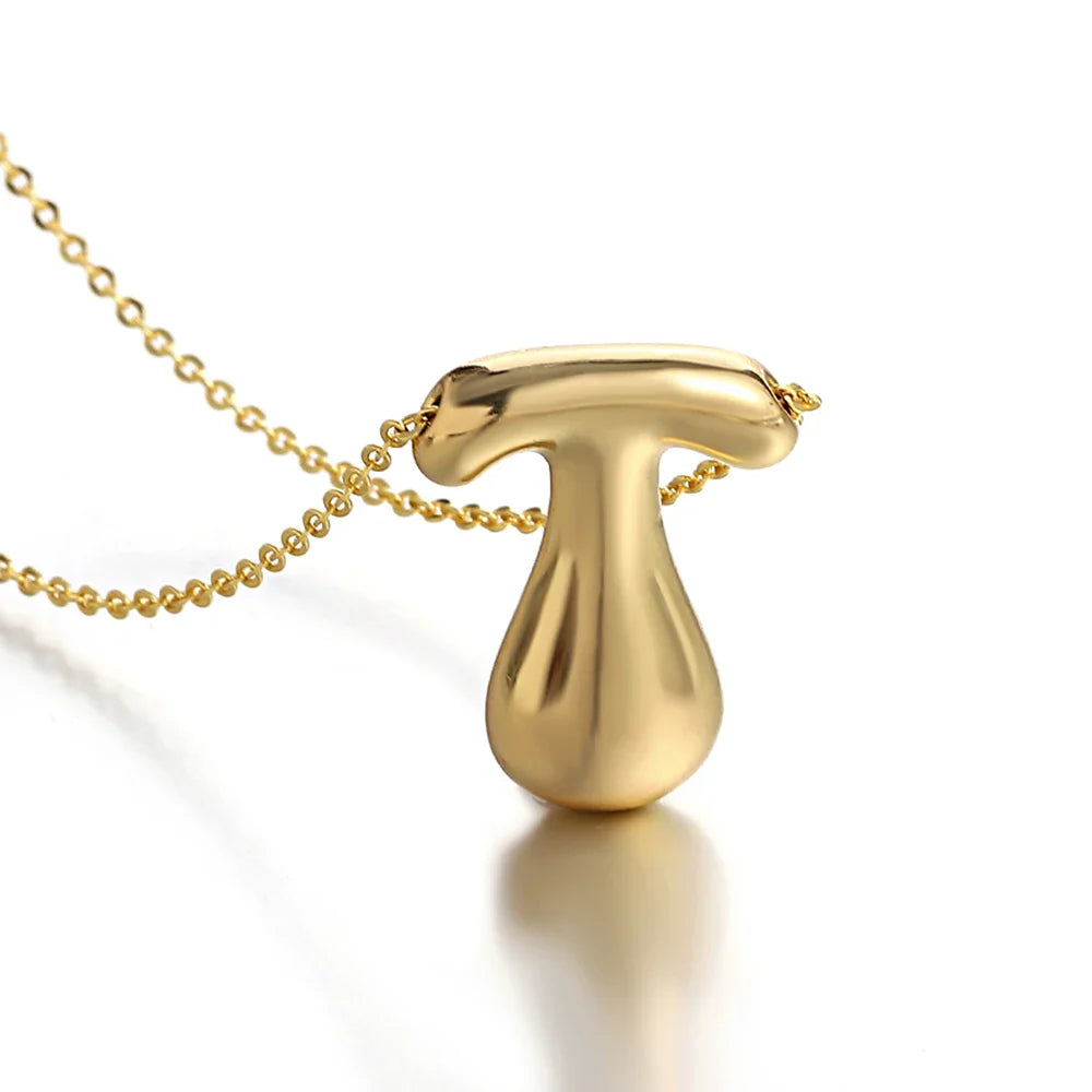 Women's necklace with initial pendant - letter 