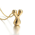 Women's necklace with initial pendant - letter 