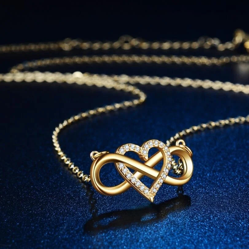 Infinity Symbol Necklace Pendant Woman Heart 