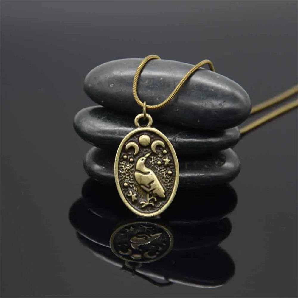 Collier Viking avec Pendentif Corbeau d'Odin type 4