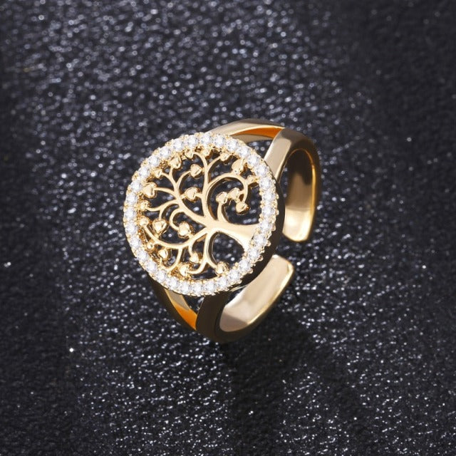 Women's Life Ring Band Gold