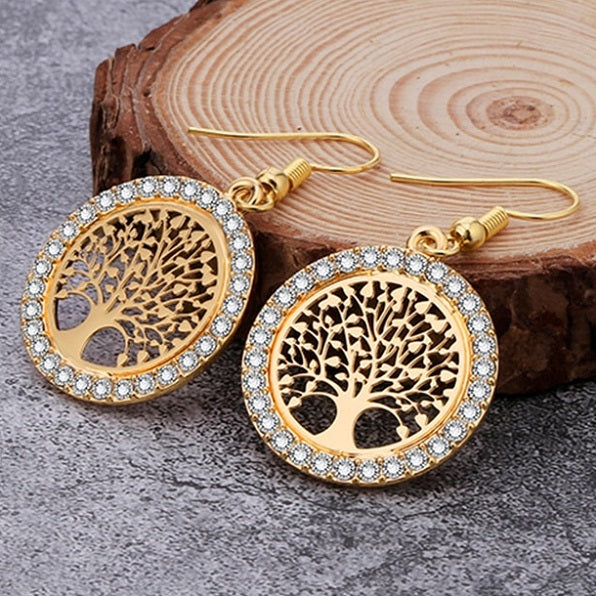 Tree of Life Gold Earring