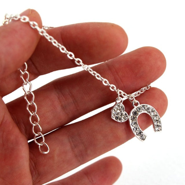 Horseshoe Chain Bracelet Lucky Horseshoe Silver