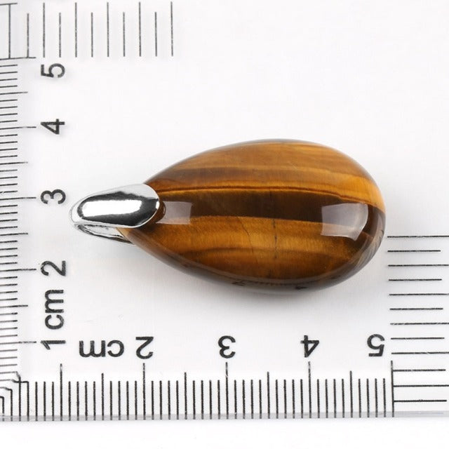 Tiger Eye Pendant Necklace Men Women