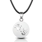 Pregnant Woman Pendant Necklace Pregnancy Bola silver-plated feet
