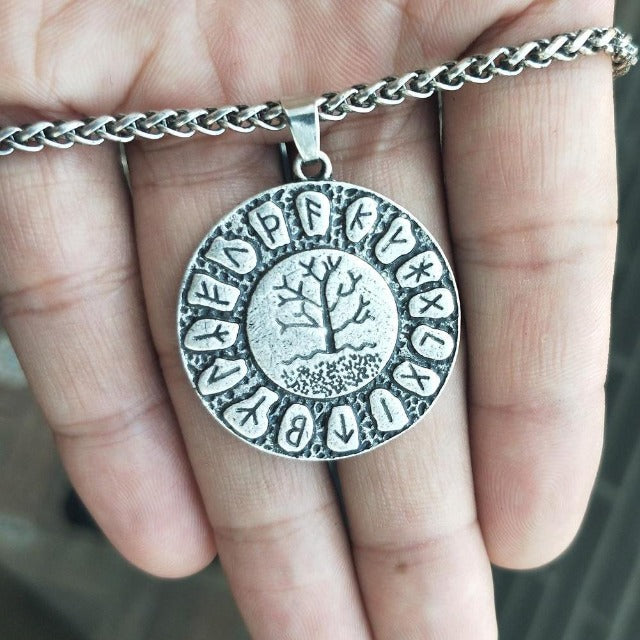 Yggdrasil Pendant Necklace (Silver-Plated or Gold-Plated) Silver-Plated