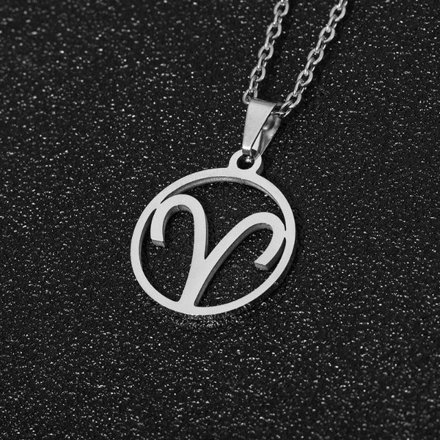 Zodiac Sign Necklace - Pendant 12 Constellations 