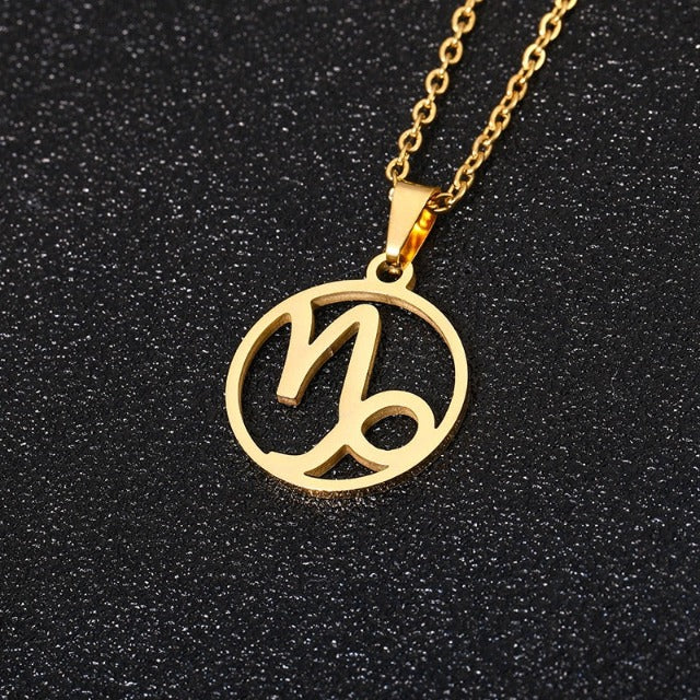 Zodiac Sign Necklace - Pendant 12 Constellations 