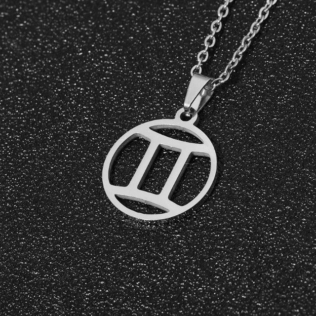 Zodiac Sign Necklace - Pendant 12 Constellations 