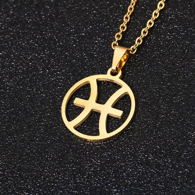 Zodiac Sign Necklace - Pendant 12 Constellations 