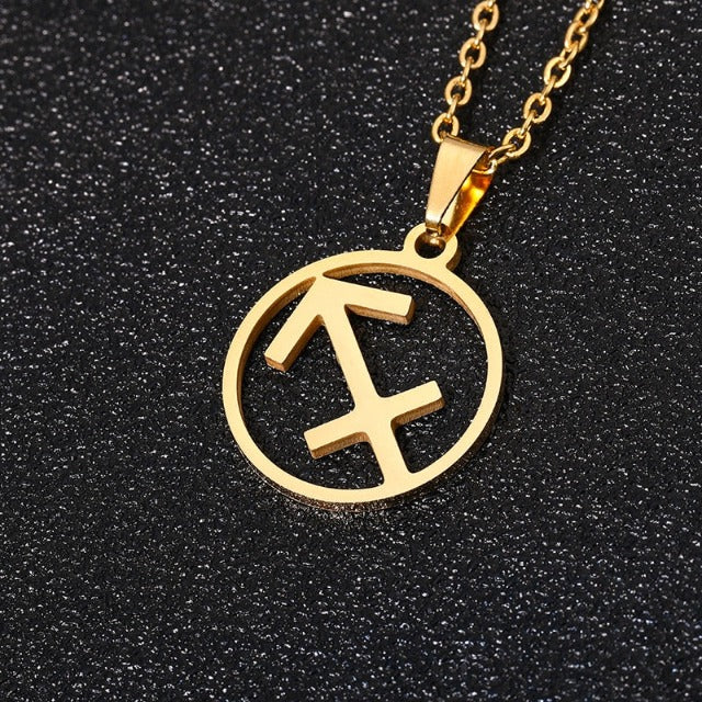 Zodiac Sign Necklace - Pendant 12 Constellations 