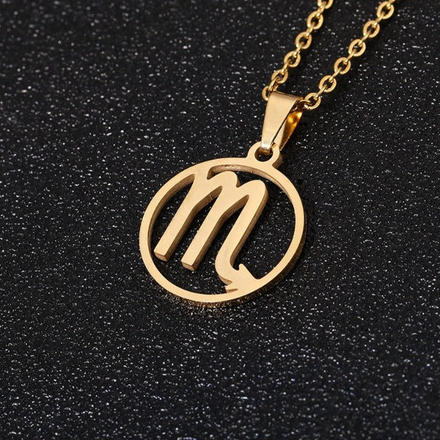 Zodiac Sign Necklace - Pendant 12 Constellations 